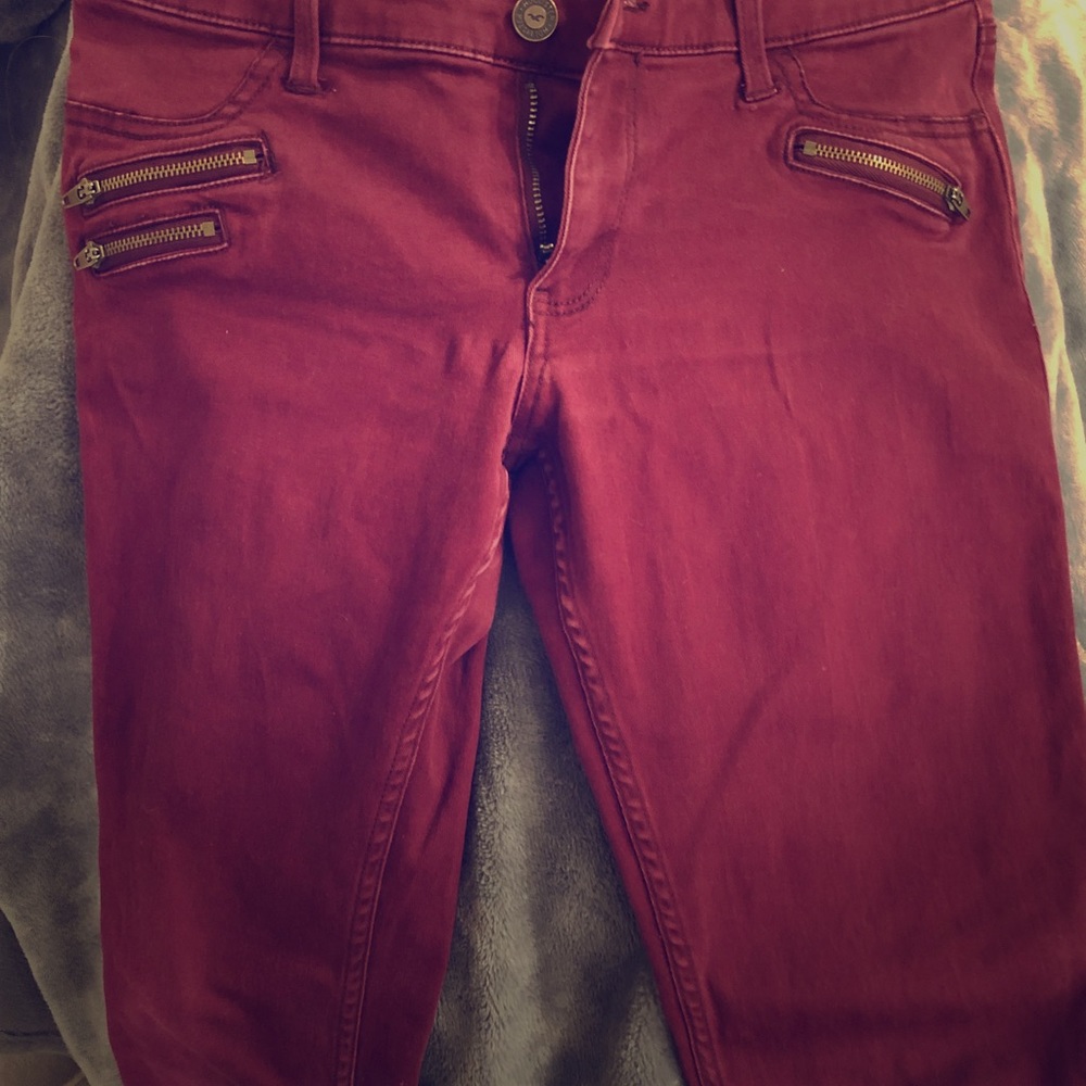 Maroon Hollister pants